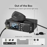 Retevis MB4 DIN Mount CB Radio Kit, Noise Canceling Mobile Radio, Front Facing Speaker, PA, Cigarette Lighter, 40-Channel AM/FM, Long Range CB Radio with Antenna for Trucker Off Road Emergency