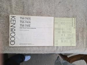 Kenwood TM-741A Instruction Manual & Quick Reference Card