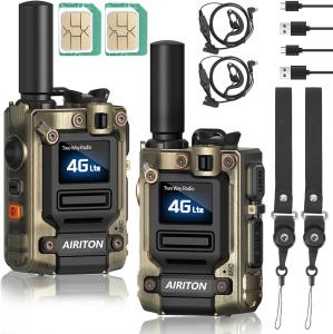 AI-G7 Long Range Walkie Talkies - 4G Nationwide 5000 Miles POC Radio (2 Pack)