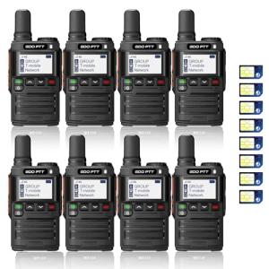 GODPTT Global Walkie Talkie【Free for Life】, Long Range Radio, Nationwide Unlimited Range, 4G LTE PoC Two-Way Radio, Stable Signal, Long Battery Life, Max Durability (8-Pack)