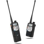 BaoFeng (UV-5R Pro) Ham Radio Handheld Walkie Talkies UHF VHF Dual Band 2-Way Radio Full Kit with an Extra 3800mAh Battery, Earpiece and Programming Cable (1 Pack)