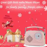 Portable Radio AM FM Shortwave Vintage Radio, Great Reception Receiver Bluetooth