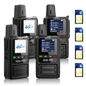 Global Rapid Walkie Talkies【Lifetime Free】, Unlimited Range 4G LTE PoC (Push-to-Talk Over Cellular) Radios, Nationwide PTT Two Way Radios, Long Distance for Family, Logistics, Company with SIM Card
