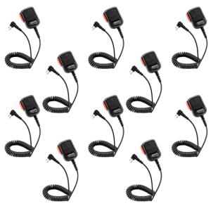Arrowmax 10 Packs APM350-M1 Waterproof IP56 Waterproof Plus Size Shoulder Speaker Microphone Compatible with Motorola CP200D CP100D R2 DEP450 BPR40D CP200 CP185 BPR40 Yaesu FT-65 FT-25 FT-4X/V
