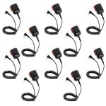 Arrowmax 10 Packs APM350-M1 Waterproof IP56 Waterproof Plus Size Shoulder Speaker Microphone Compatible with Motorola CP200D CP100D R2 DEP450 BPR40D CP200 CP185 BPR40 Yaesu FT-65 FT-25 FT-4X/V