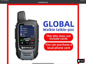 MCTOLOLA Lot of 2 Global -4G POC walk/talk 5000 kilometers remote Radio Two-Way