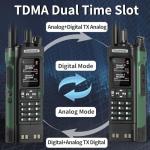 BAOFENG DM32 DMR Radio Ham Radio Handheld Rechargeable Walkie Talkies Long Range DM32UV Two Way Radio NOAA Weather Radio with GPS, Copy Frequency Battery USB-C Charger with Radio Holster (2Pack)