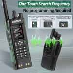 BAOFENG DM32 DMR Radio Ham Radio Handheld Rechargeable Walkie Talkies Long Range DM32UV Two Way Radio NOAA Weather Radio with GPS, Copy Frequency Battery USB-C Charger with Radio Holster (2Pack)