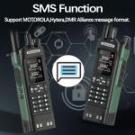 BAOFENG DM32 DMR Radio Ham Radio Handheld Rechargeable Walkie Talkies Long Range DM32UV Two Way Radio NOAA Weather Radio with GPS, Copy Frequency Battery USB-C Charger with Radio Holster (2Pack)