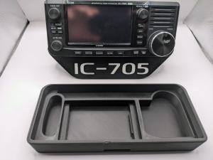 Nifty Angled Desk Stand for Icom IC-705 QRP Radio Transceiver w/FRONT FACE COVER