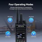 Retevis MateTalk L2 Global Walkie Talkie, Emergency POC Radio Unlimited Range, Zello,4G Dual SIM Network, GPS, IP67 Waterproof, Nationwide Two Way Radio Long Distance for Trucking, Security (1 PCS)