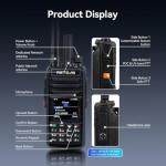 Retevis MateTalk L2 Global Walkie Talkie, Emergency POC Radio Unlimited Range, Zello,4G Dual SIM Network, GPS, IP67 Waterproof, Nationwide Two Way Radio Long Distance for Trucking, Security (1 PCS)