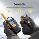 Retevis EZtalk 2S GMRS Radio - Walkie Talkie Long Range with Controllable Mic, 1800mAh Low Temperature Battery, Rugged IP67 Waterproof Radio, NOAA Weather Alert, Compact Radio for Skiing, Snowboarding