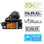 Harrison FCC AM/FM CB Radio with DIGIMIKE Microphone, CTCSS/DCS, Large 7 Color LCD Display, Weather Channel/Alert, ASC, VOX, Scan Skip, USB Port, NRC, Automatic SWR, PA, with Keychain