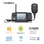 New ANYSECU Android 11 POC Network Radio 4G-W2 Pro N61 Upgrade Version 2+16GB Mobile Radio Walkie Talkie PTT Work with ZELLO/Real PTT + Wall Charger