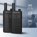 2Pack Retevis B3H FRS UHF Long Range Walkie Talkies 1620mAh VOX Two Way Radios