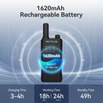 2Pack Retevis B3H FRS UHF Long Range Walkie Talkies 1620mAh VOX Two Way Radios