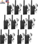 T26 Walkie Talkies Long Range Rechargeable Two Way Radios with Earpieces 12Pack