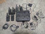 Lot of 6 Retevis RT68 FRS Walkie Talkies Two Way Radios, Ear Pieces, Charging
