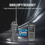 Radtel RT-950 Pro Ham Radio 10W Walkie Talkie Long Range Handheld Two Way Radio, GPS/APRS, Wireless Bluetooth Programming, AM/FM/CB/SW/MW/LW Receive (with Program Cable，Female Antenna