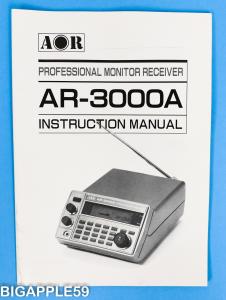 Original User Manual For AOR AR3000A Wideband AM HF FM VHF UHF Radio Receiver
