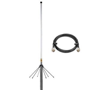Dual Band 2m 70cm Ham Radio Antenna, VHF UHF 2 Meter 70 cm Antennas with 10meters PL259/ UHF/ SO239 Cable for Two-Way Amateur Ham Radio