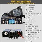 KT-980Plus Mobile Radio 50W Dual Band Car Walkie Talkie 75W High Power Transceiver VHF/UHF 144-148/420-450MHz Two Way Radio