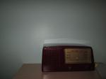 General Electric GE Model 411 MCM RED Burgandy AM Tube Radio Vintage works