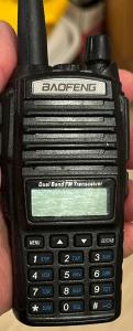Baofeng UV-82 5W Dual Band FM Tranceiver Radio Walkie Talkie, Black Untested