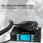 Retevis MB1 AM/FM CB Radio Kit, Portable CB Mobile Radio Kit with 5W Mini External Speaker and Magnetic Antenna, Noise Reduction, Emergency Channel 9/19, VOX, CB Radios Long Ranges for Trucker