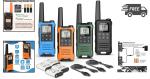 Long Range Walkie Talkies for Adults 4 Pack Rechargeable NOAA Camping Radios