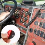 2pcs Cb Radio Mic Holder, Microphone Hanger Round Knob Mic Holder Mount with Adhesive Back Ham Radio Accessories for Alinco Anytone Bao-Feng