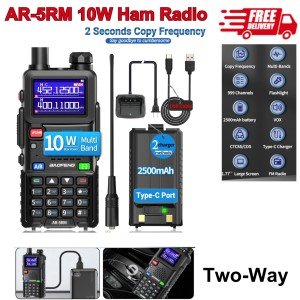 BAOFENG AR-5RM 10W Ham Radio, Long Range Two-Way Walkie Talkie, NOAA Receiver, 9