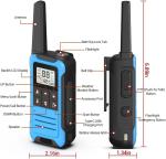 Long Range Walkie Talkies for Adults 4 Pack Rechargeable NOAA Camping Radios