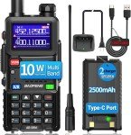 BAOFENG AR-5RM 10W Ham Radio, Long Range Two-Way Walkie Talkie, NOAA Receiver, 9