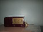 General Electric GE Model 411 MCM RED Burgandy AM Tube Radio Vintage works