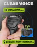 2-Pack USB-C Shoulder Speaker Microphone for Global-ptt PoC Radios G9 G6 Plus G8PLUS G500 K300, Handheld Palm Mic with PTT Button for Security Police Construction Dispatch Communication (USB C)