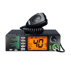 President JFK III FCC AM/FM Trucker CB Radio- OEM Truck Size with Front-Firing Flashing RX/TX Speaker, 7-Color Display, NOAA Weather Channel, USB Port, ASC, Noise Filter, Scan Skip