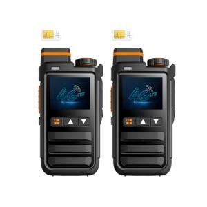 Global Rapid Walkie Talkie Unlimited Range POC Two Way Radios, Nationwide PTT Two Way Radios Long Distance for Security, Outdoor Adventures & Travel Teams,with SIM Cards, 2pcs