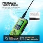 Retevis EZTalk 4S Waterproof Two Way Radio, IP68 Floating Walkie Talkies for Adults, NOAA, Emergency Alarm, Type-C Charging, Rechargeable Handheld GMRS Radio for Kayaking, Fishing, Rafting, Boating
