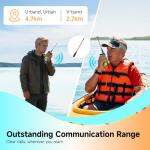 Retevis EZTalk 4S Waterproof Two Way Radio, IP68 Floating Walkie Talkies for Adults, NOAA, Emergency Alarm, Type-C Charging, Rechargeable Handheld GMRS Radio for Kayaking, Fishing, Rafting, Boating