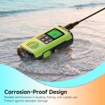 Retevis EZTalk 4S Waterproof Two Way Radio, IP68 Floating Walkie Talkies for Adults, NOAA, Emergency Alarm, Type-C Charging, Rechargeable Handheld GMRS Radio for Kayaking, Fishing, Rafting, Boating