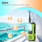 Retevis EZTalk 4S Waterproof Two Way Radio, IP68 Floating Walkie Talkies for Adults, NOAA, Emergency Alarm, Type-C Charging, Rechargeable Handheld GMRS Radio for Kayaking, Fishing, Rafting, Boating