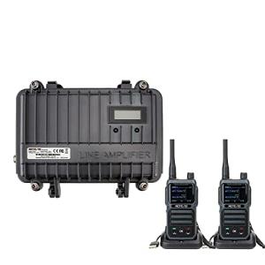 Retevis RT97 GMRS Repeater Communication Set, Full Duplex Radio Repeater(1 Pack) and GMRS Handheld Walkie Talkies(2 Pack), Designed for RV Camping, Farm, Remote Area, Emergency Rescue