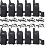 RADIO Td-M8S Rechargeable Walkie Talkies 10 Pack - License-Free Two Way Radio