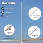 YNIBST 144/430MHz 200W Fiberglass Omni Base Station Antenna,Dual-Band High Gain Outdoor Antenna,for AnyTone BTECH Icom Mobile Transceivers and Repeater Systems