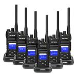 Retevis NR30S Professional Two Way Radio Long Range, Heavy Duty Walkie Talkies, IP67 Waterproof 2 Way Radio, Group Call,2800mAh, Noise Canceling,NOAA, GMRS Radio for Manufacturing Construction(6 Pack)