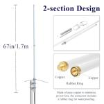 YNIBST 144/430MHz 200W Fiberglass Omni Base Station Antenna,Dual-Band High Gain Outdoor Antenna,for AnyTone BTECH Icom Mobile Transceivers and Repeater Systems