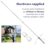 YNIBST 144/430MHz 200W Fiberglass Omni Base Station Antenna,Dual-Band High Gain Outdoor Antenna,for AnyTone BTECH Icom Mobile Transceivers and Repeater Systems