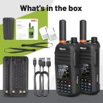 Talkpod N39plus Rapid Walkie Talkie Unlimited Range, PoC Radios Nationwide PTT Two Way Radios Long Distance for Family, Logistics, Company with sim Card, 2 Pack (Black)